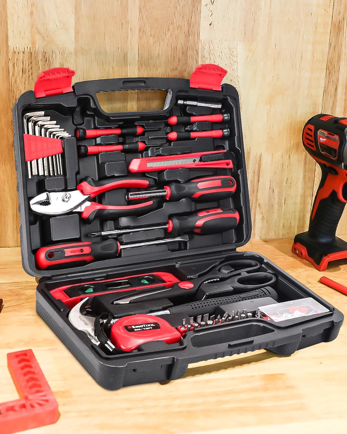 149-Piece KingTool Home Repair Tool Kit - Complete Mechanic Set with Toolbox for Home, Office & College