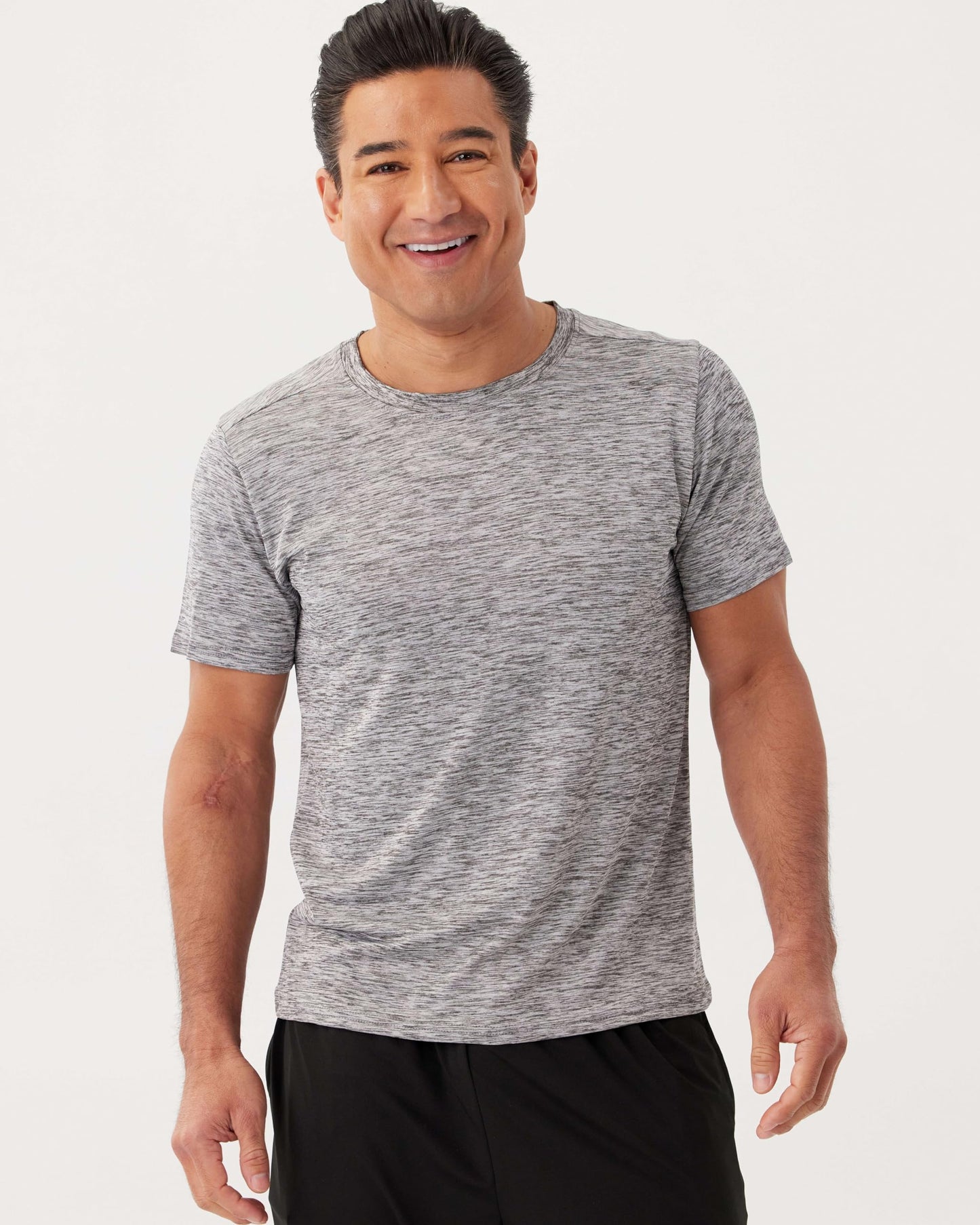 Real Essentials 5 Pack: Men's Dry-Fit Short Sleeve Crew Neck T Shirts Fitness Running Gym Workout Cool Exercise Athletic Tee, Set 19, X-Large