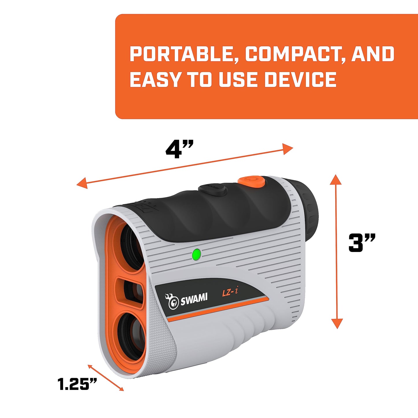 Izzo Golf Swami Laser Rangefinder with Slope, Pin Lock & Club Suggestion, 800 Yards Range, Soft Shell Carry Case