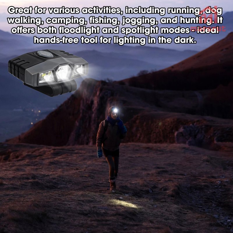 2Pcs Hat Lights Clip On Rechargeable Brim Light, Ultra Bright Micro Mini LED Cap Headlamp 150 Lumens Spotlight, Waterproof Hands Free Portable Flashlight for Baseball Cap, Running, Fishing, Camping