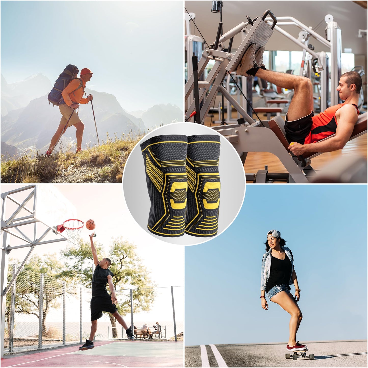 WalkMii Copper Knee Braces for Women and Men 2 Pack, Compression Sleeve for Knee Pain, Arthritis, Sports Recovery, Meniscus Tear, Joint Pain Relief-S