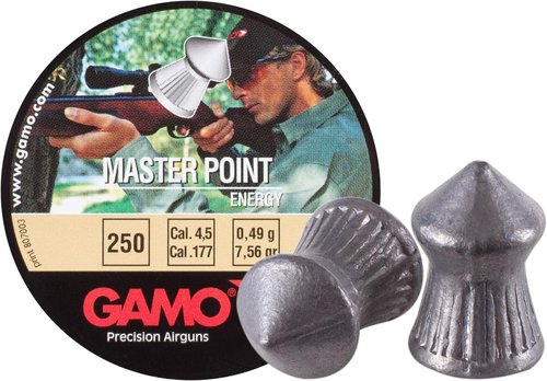 Gamo Master Point .177 Cal Airgun Pellets - 7.87 Grains, Pointed, 250 Count