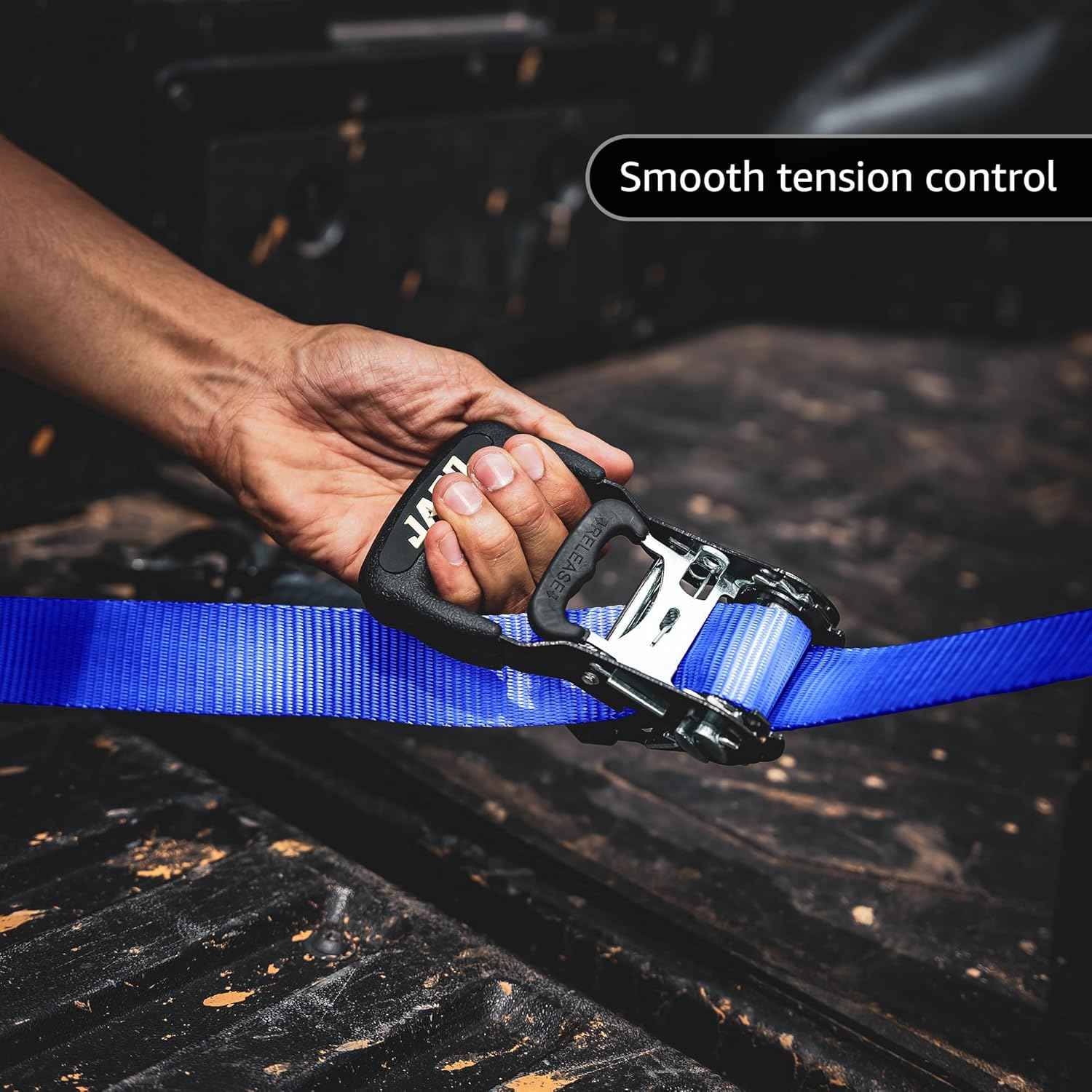 Heavy Duty Ratchet Straps 1.6" x 8ft (Pack of 4) - 5,208 lbs Tie Down Kit with Soft Loops