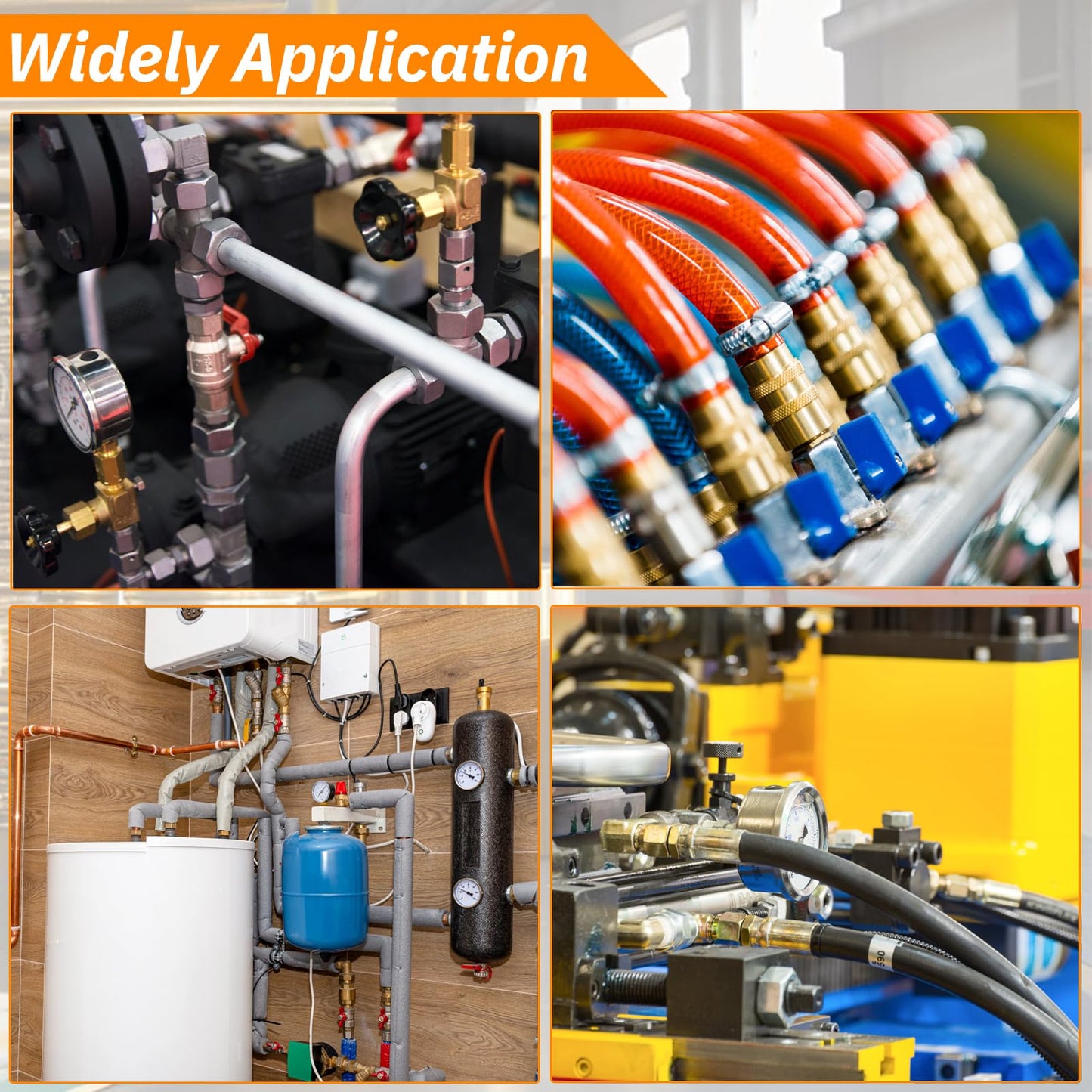 Gadoutcover 2pcs 3/4" NPT x 1/2" NPT Brass Nipple, 3/4 to 1/2 Adapter Fitting Reducing Solid Hex Nipple, Brass 3/4 Male to 3/2 Male Reducer Pipe Fittings for Extending and Connecting Pipes