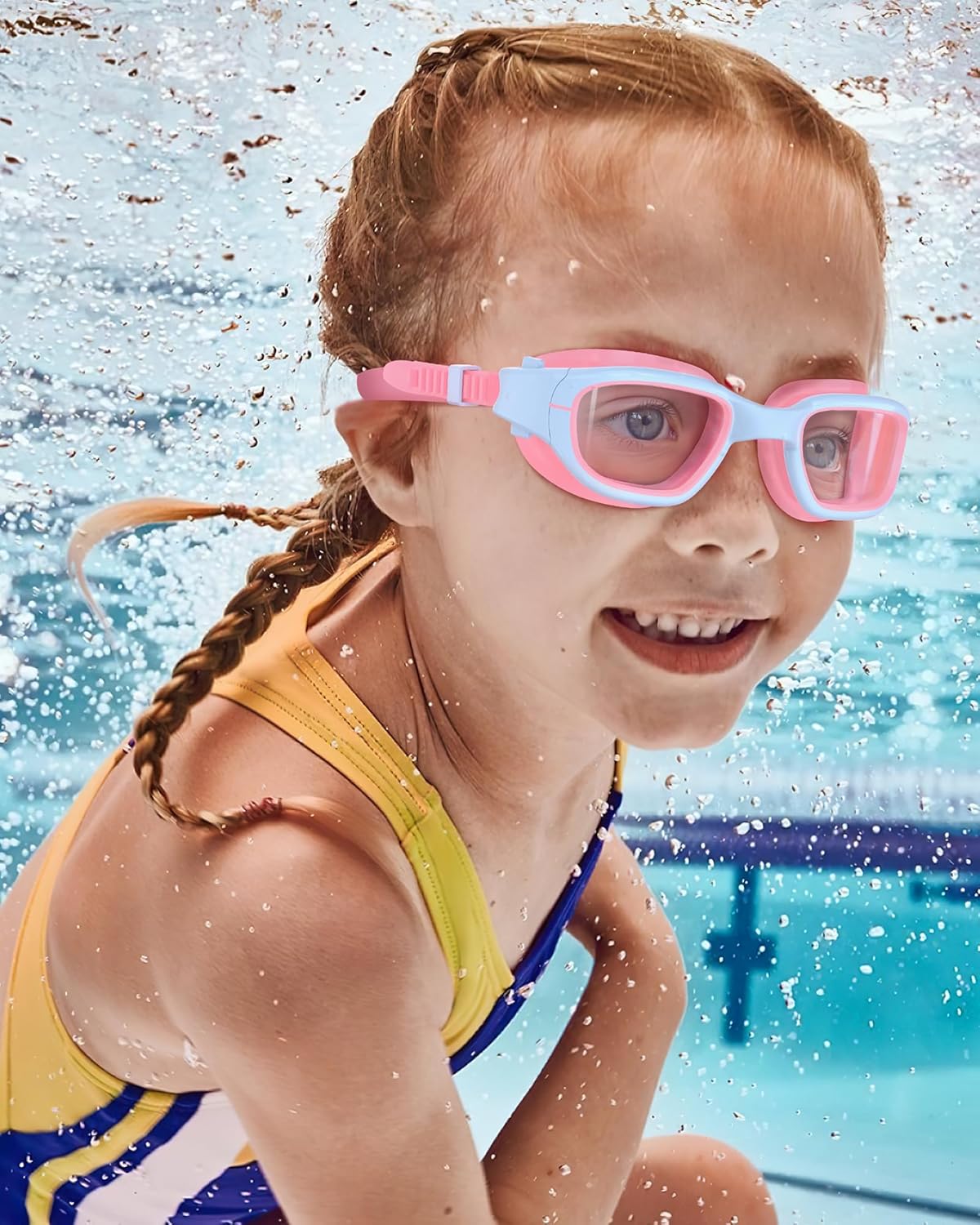 Skiennix Kids Swim Goggles - Anti-Fog UV Protection Glasses for Ages 6-14 | Perfect for Boys & Girls