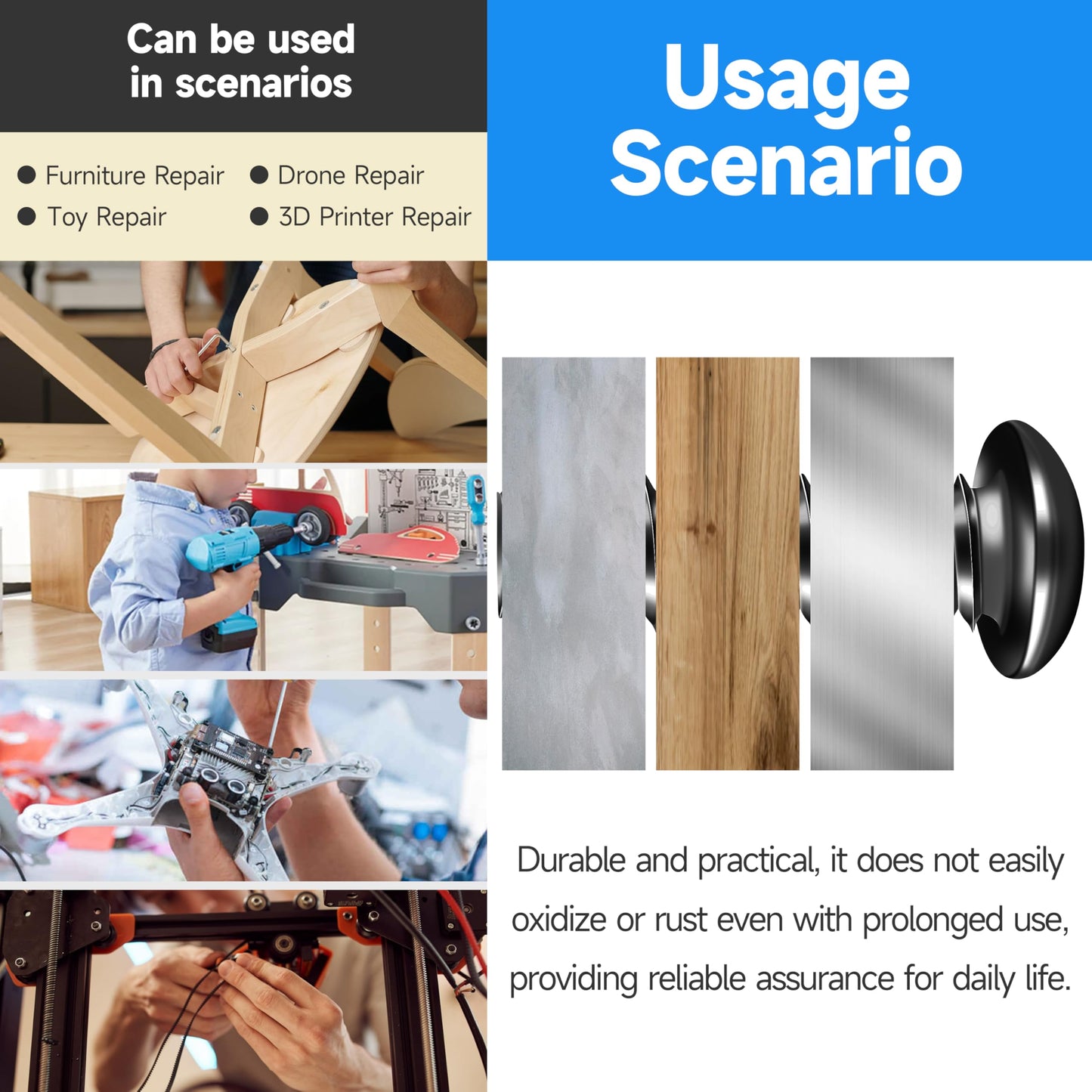 159 Pieces M6 Screw, Button Head Socket Cap Metric Screws Assortment Kit, Grade 10.9 Carbon Steel M6 Bolts and Washers/Nuts/Hex Wrenches, Black Oxided by Marysino