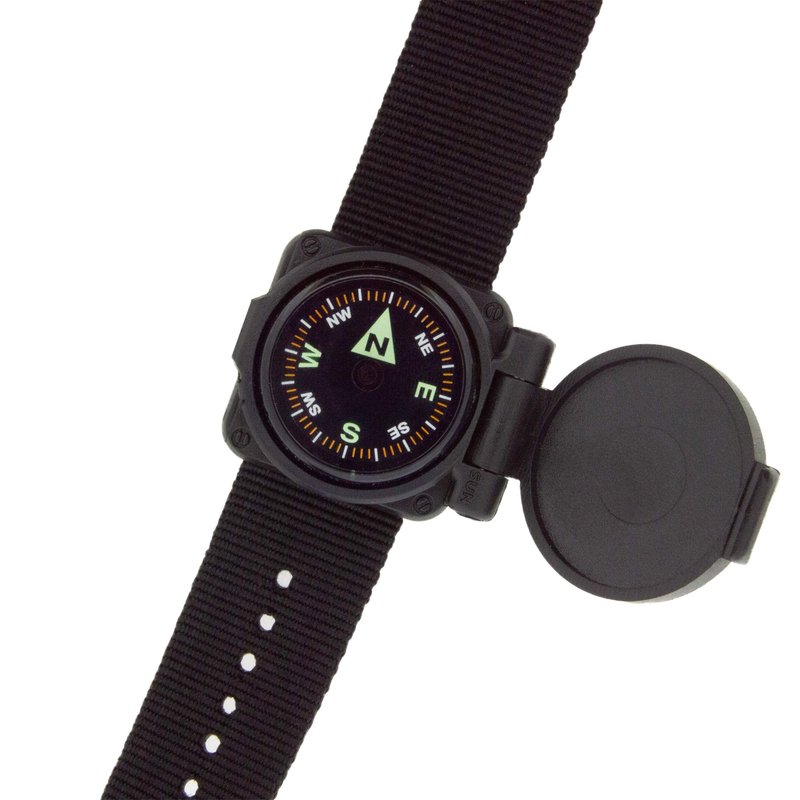 Sun Company ArmArmour 1 - Shielded Wrist Compass with Rugged Tactical Strap | Compass with Cover and Zulu Strap