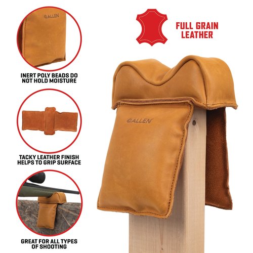Allen Company Boulder Leather Window Mount Filled Shooting Rest, Light Brown