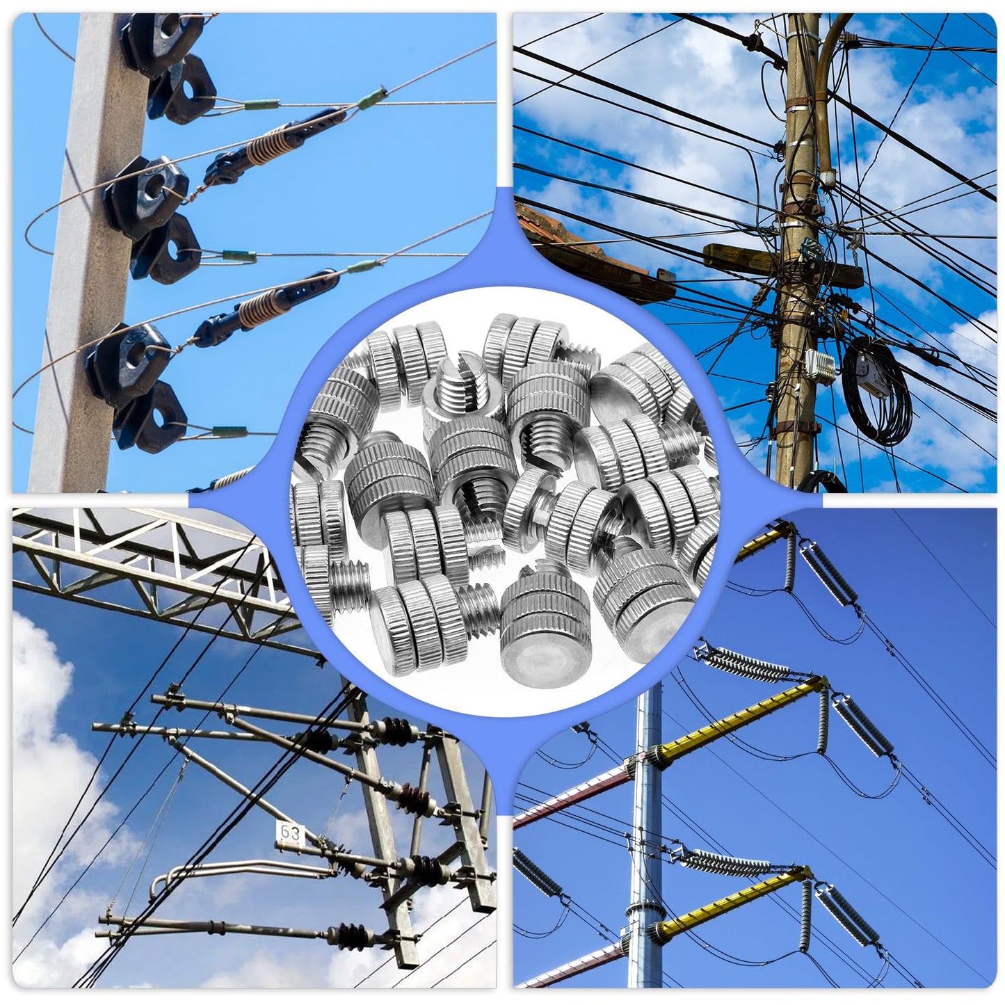 20 Pieces Split Bolt Joint Clamp Wire Connector Electrical Fence Connector Aluminium Alloy for Multiple Electric Fence