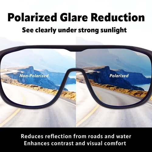 EYEGLAD MARS One-Piece Lifestyle Outdoor Polarized sunglasses UV400 Anti-Seawater Women Men Adult Teenager Running Fishing Hiking Sports (Mint Green)