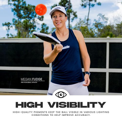 Franklin Sports X-40 Outdoor Pickleballs - Official USA Pickleball Tour Regulation Size - Durable & High-Performance