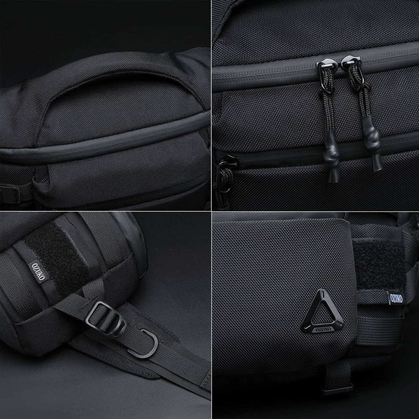 LPPJY Sling Backpack Crossbody Sling Bag Chest Bag Daypack Fanny Pack For Men Women Waterproof Casual Pack Sling Bag for Tactical Outdoors Hiking Traveling Running Sport Work (Black)