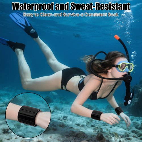 GQIRIL Wrist Ankle Weights for Women - 2 Pack (1.1lb Each) Magnetic Adjustable Wearable Workout Weighted Bracelets, Waterproof Silicone Strength Leg Training Bangles for Walking Running Yoga Pilates