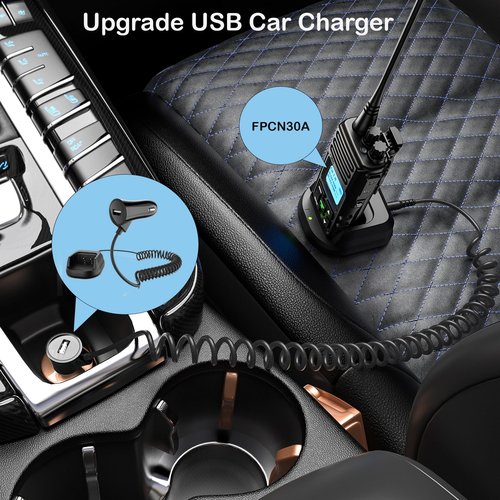 SAMCOM Radios FPCN30A USB Car Charger Fast Charge Travel Chargers Cable DC Adapter for 30A Walkie Talkies Battery Charger
