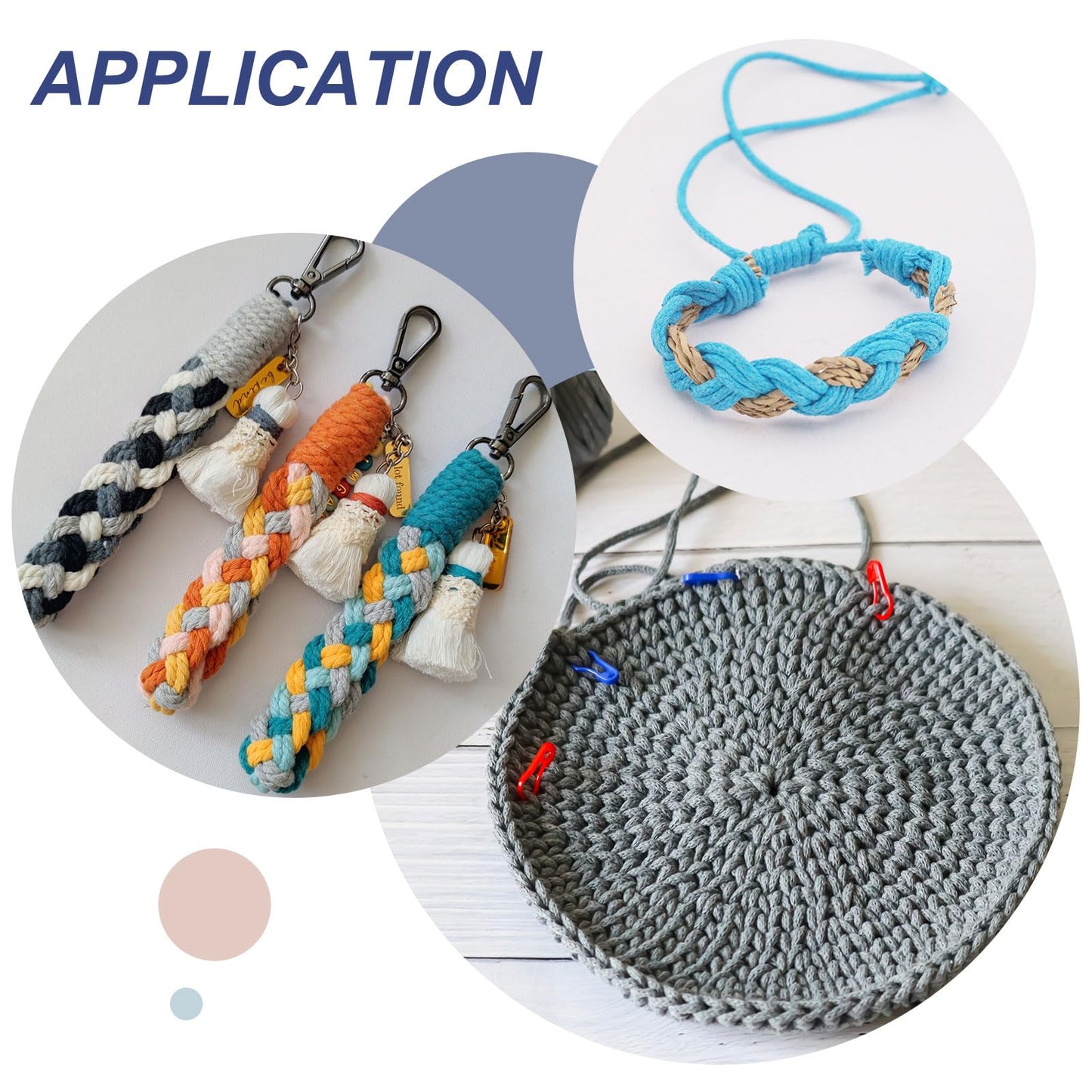 MECCANIXITY 1/8 Inch Polypropylene Rope Braided Ropes, 328ft Nylon Rope Hollow Utility Cord String for Clothesline, Camping, Hiking, Outdoor, White