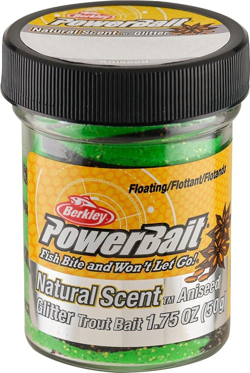 Berkley PowerBait Trout Fishing Dough Bait - Natural Glitter Formula for Enhanced Attraction