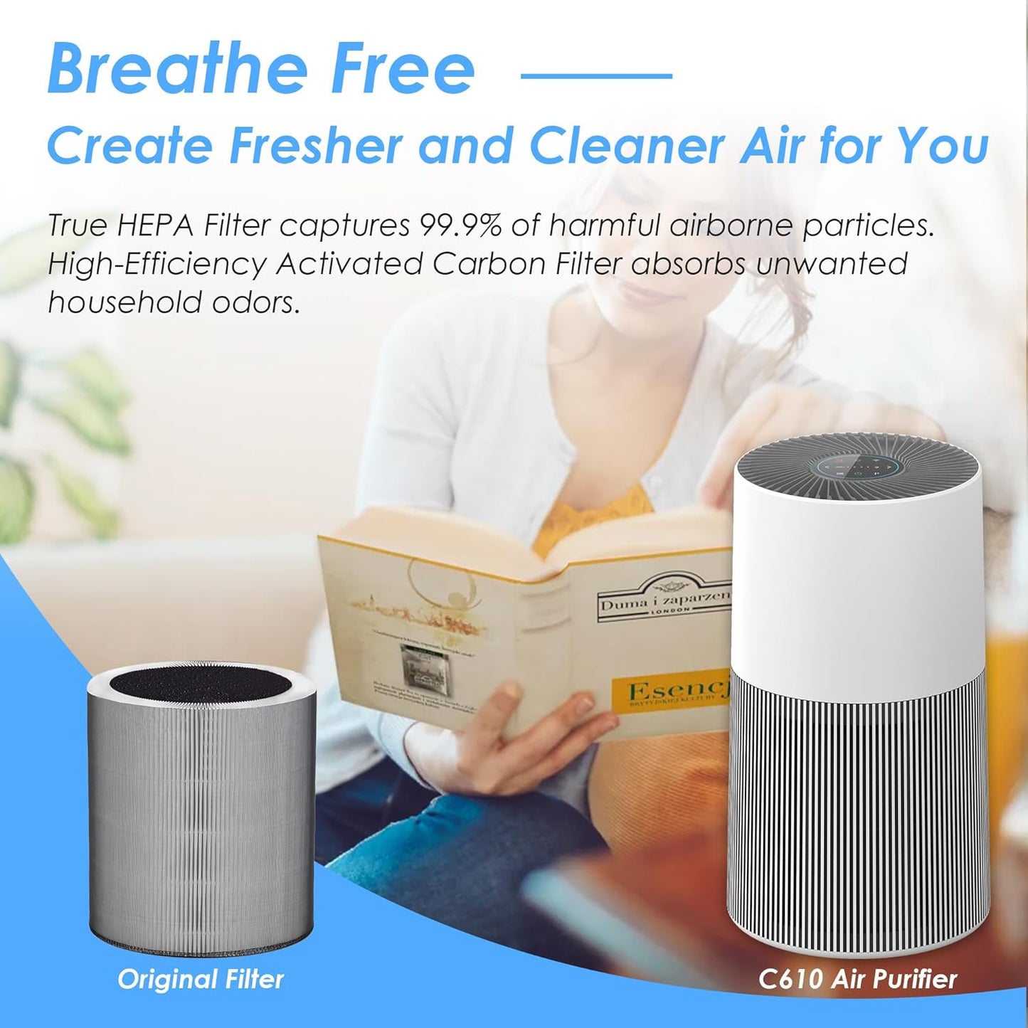 Winix C610 Air Purifier Replacement Filter Z - 2-Pack Compatible with Model 1712-0121-00