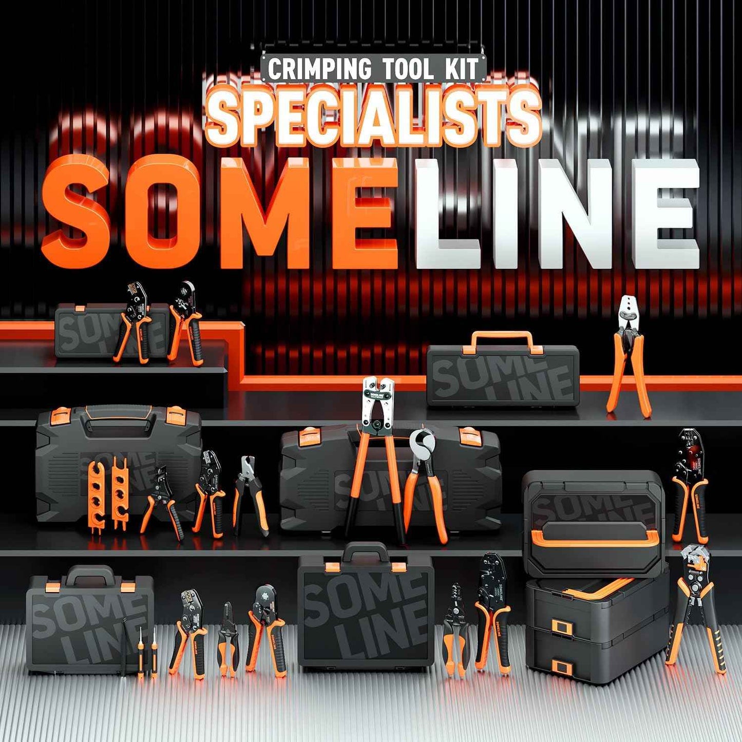 Heat Shrink Connector Crimp Tool Kit - 48 Sizes (22-10 AWG) Marine Grade Wire Connectors & Pliers