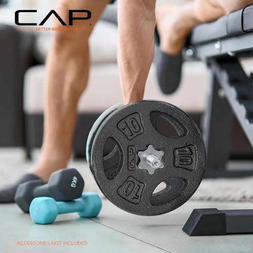 CAP Barbell Weight Plates - Standard 1-Inch Grip for Enhanced Lifting Performance