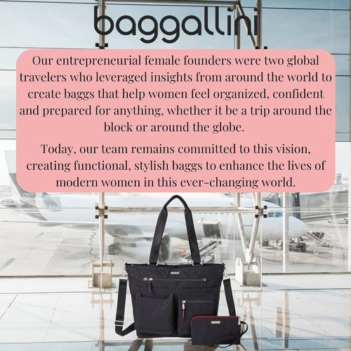 Baggallini Any Day Tote - Stylish Tote Bag with RFID Phone Wristlet | Versatile Everyday Use
