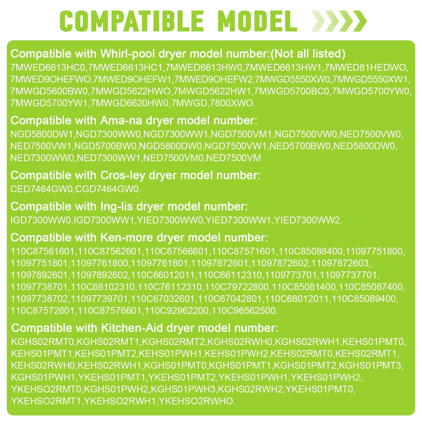 Dryer Moisture Sensor Bar WP3387223 Replacement for Whirlpool Dryer Sensor Parts Compatible With 3387223,525385,AH344525,EA344525,PS344525,AP6008273,WP3387223VP(2PCS)