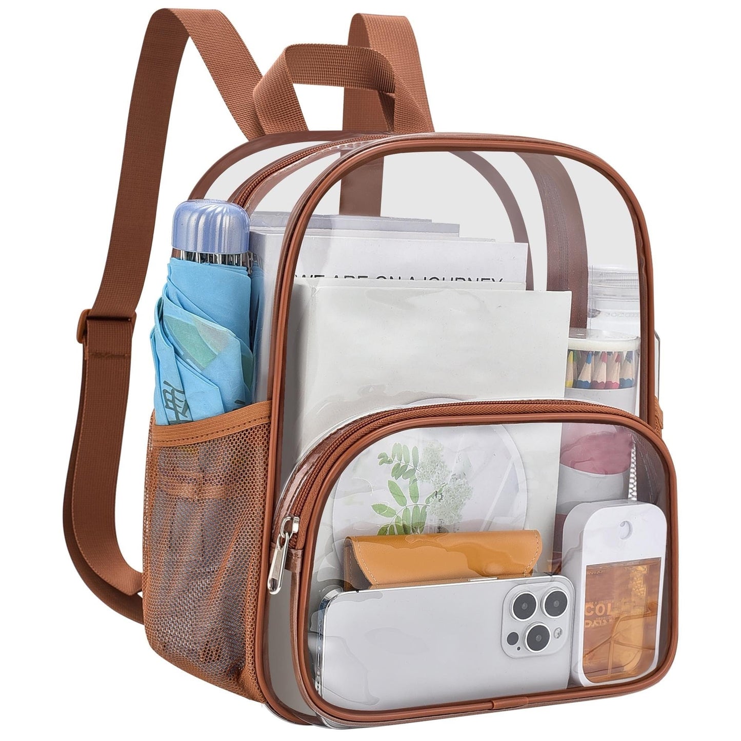 USPECLARE Clear Backpack for Stadium Events Small Clear Backpack 11.5x9.5x6 for Concert Sport Events Work Travel