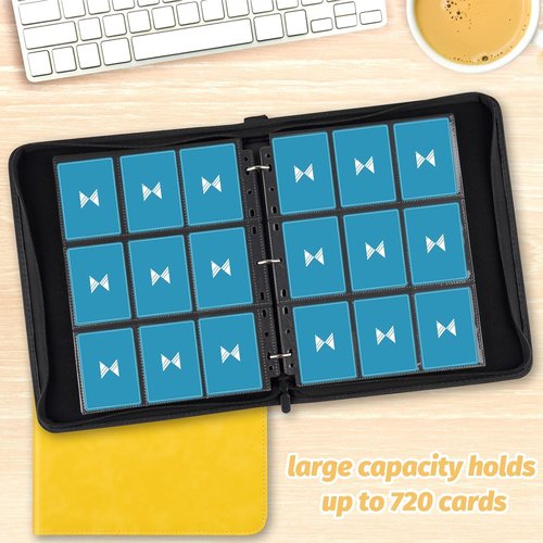 GERMUN 720 Card Binder - Premium Double-Sided Trading Card Album for MTG & TCG | Yellow