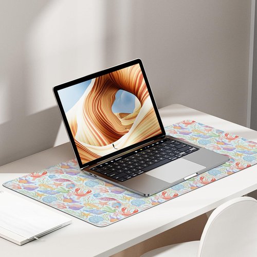 Icolor XXL Extended Gaming Mouse Pad - Non-Slip Base with Stitched Edges | 35.4 x 15.7 in Desk Mat for Home Office & Gamers