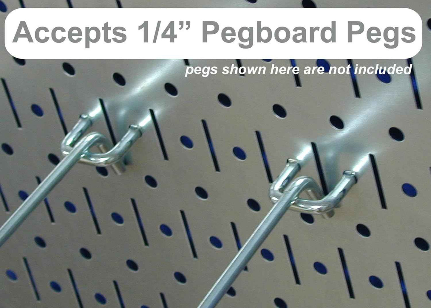 Galvanized Steel Pegboard Rack - 2 Pack 32” x 16” Metallic Tool Storage Panels