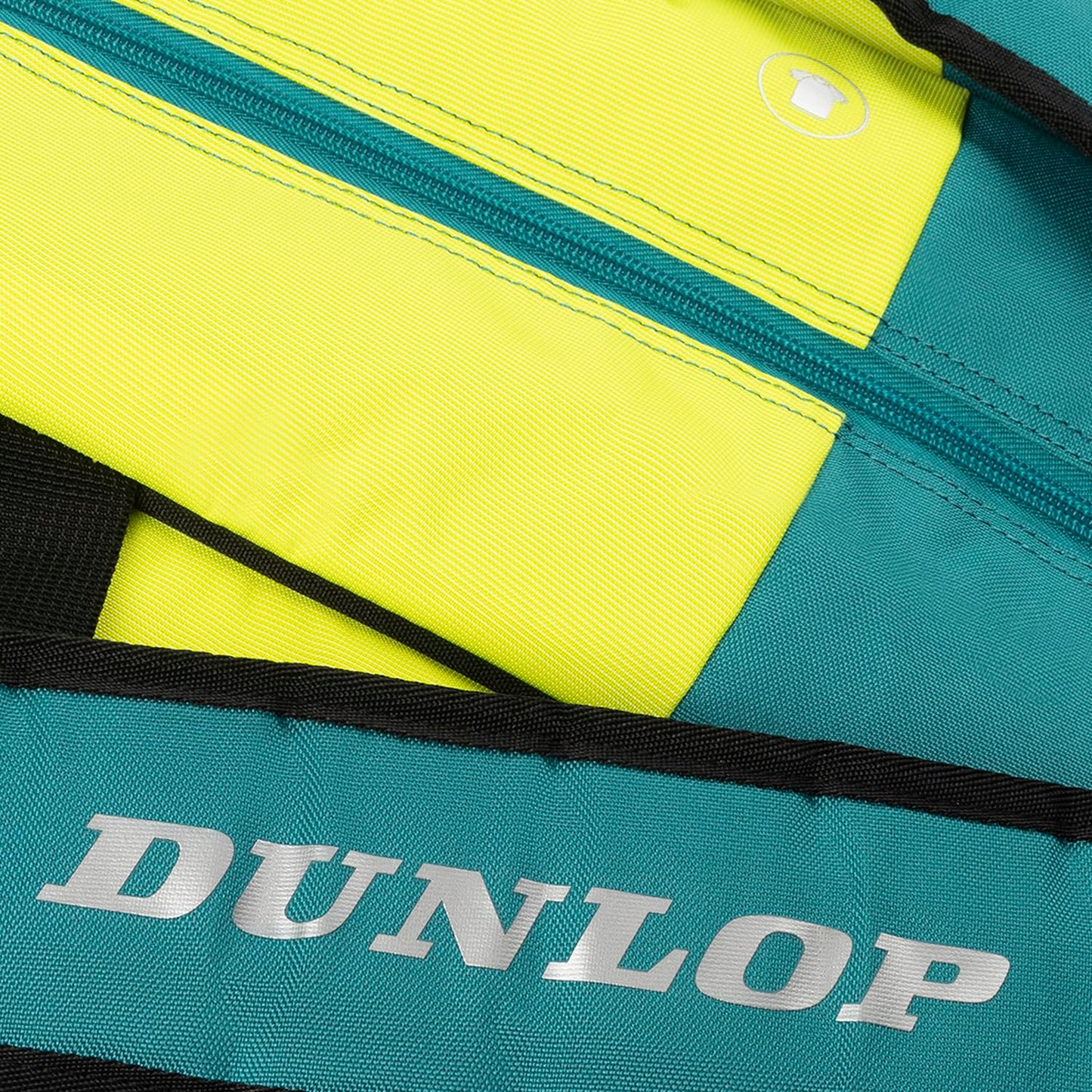 Dunlop Sports SX Performance Tennis Bag, Black/Yellow/Teal - 12-Racket