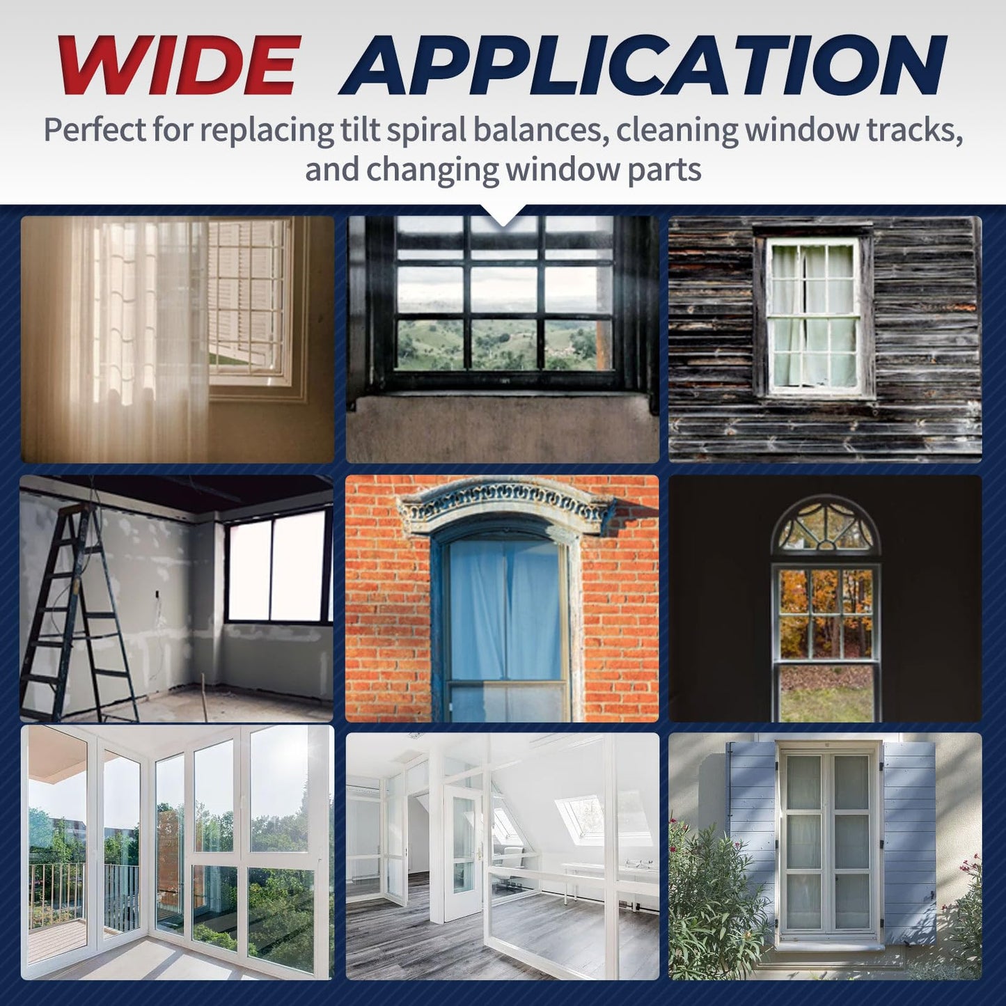 ColumPRO 2PCS Window Balance Spring Replacement Tool, Heavy-Duty Stainless Steel Window Tension Tool for Window Track Cleaning, Tilt Spiral Balance, Changing Window Parts and Hardware