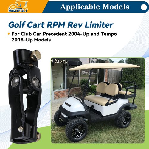Mixopoly Metal Golf Cart Steering Lower Yoke for Club Car Precedent 2004-Up & Tempo 2018-Up with U-Joint Replace OEM 103810201 1038102-01