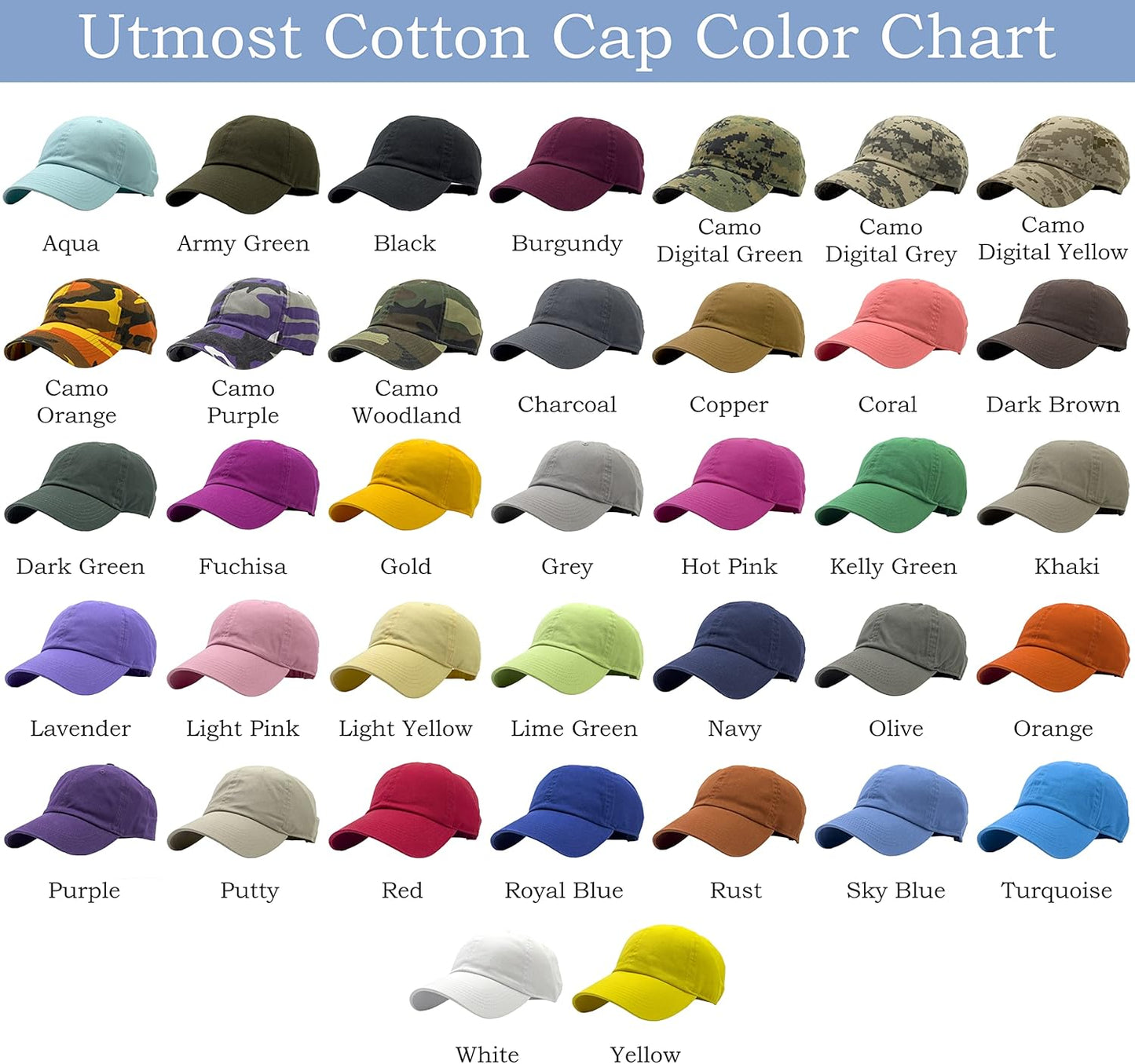 Utmost Unisex Classic Cotton Baseball Cap - Soft Camouflage Adjustable Dad Hat