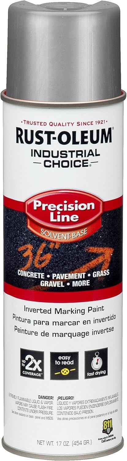 Fluorescent Orange Marking Spray Paint - Rust-Oleum 12 Pack, 17 Oz Inverted Solvent-Based