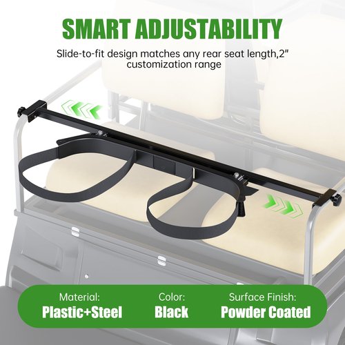 KUAFU Universal Golf Cart Bag Holder Bracket Compatible with Club Car EZGO Yamaha Golf Cart 41.6"-43.5" Wide Rear Seat Kit Rear Flip Seat Bag Attachment