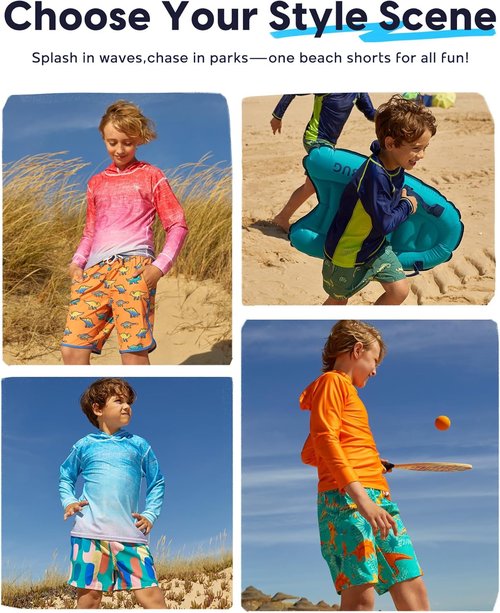 Maamgic Boys Swim Trunks - Quick-Dry Stretch Swim Shorts for Kids | Toddler Bathing Suits