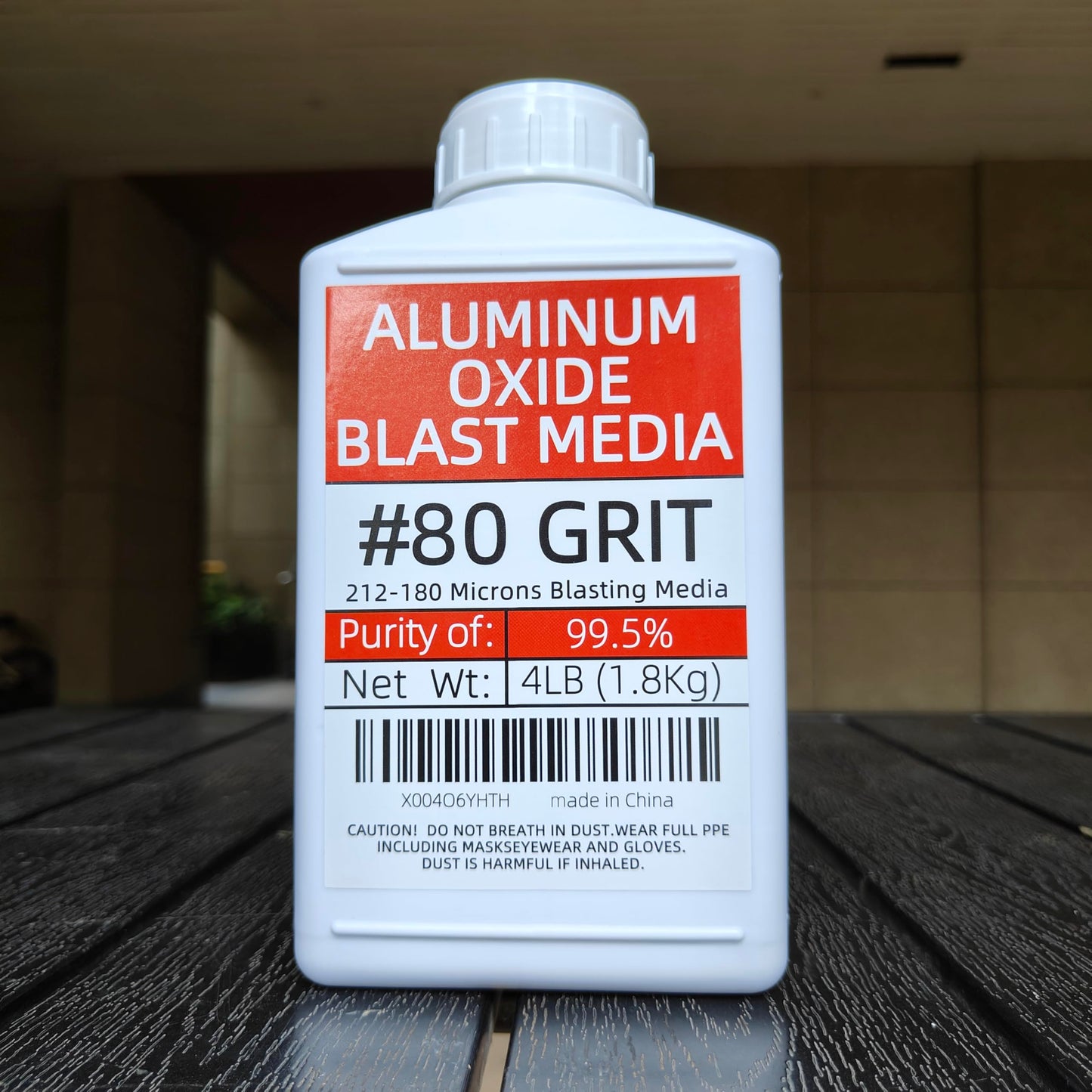#80 Grit Aluminum Oxide Sandblasting Medium (4 Lbs/1.8 Kg) Fine Sandblasting Medium - Application: Used As Abrasive And Medium For Sandblasting Cabinets And Sandblasting Machines. (Purity 99.5%)