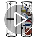 Wall-Mounted Sports Ball Storage Rack for Basketball & Soccer