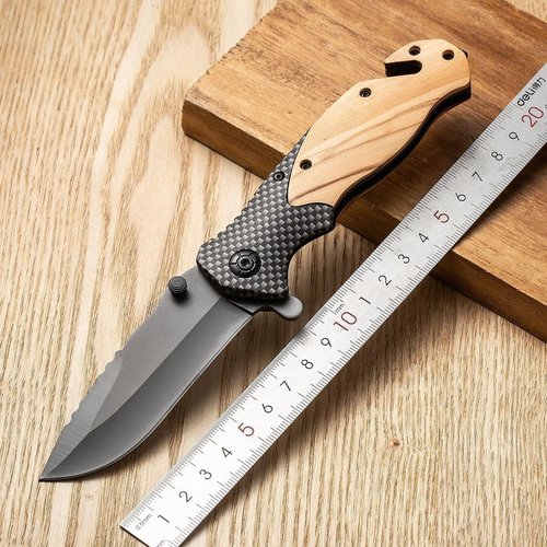 DOOM BLADE Pocket Folding Knife - 8.3" Tactical EDC Knife with Glass Breaker & Seatbelt Cutter