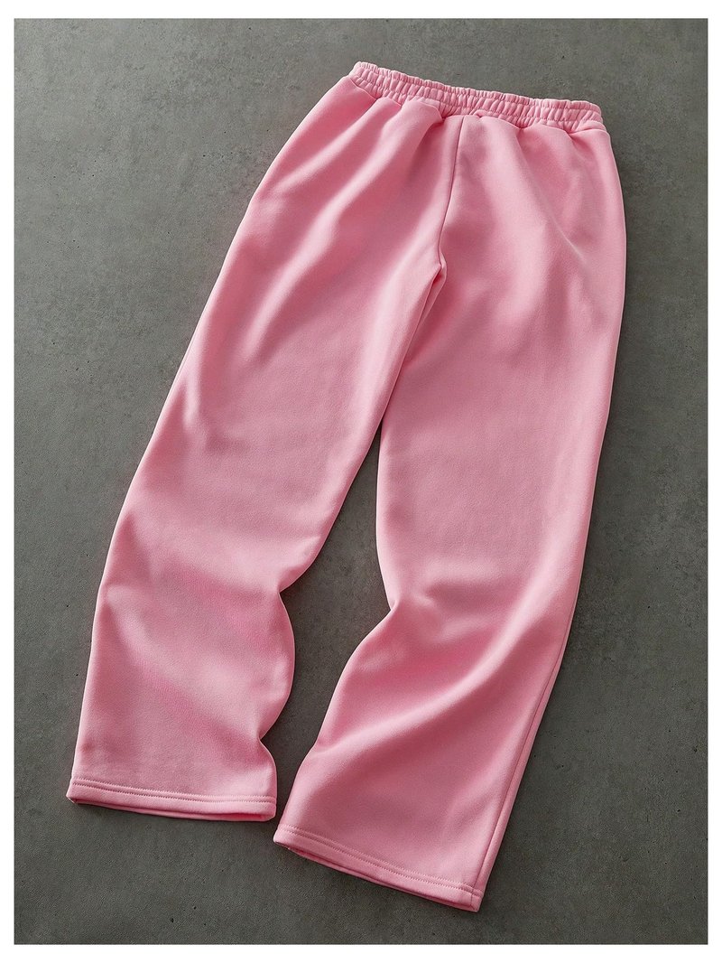 BEAUDRM Men's Y2k Spiderweb Graphic Baggy Sweatpants Elastic Waist Wide Leg Active Track Pants Streetwear Pink Medium