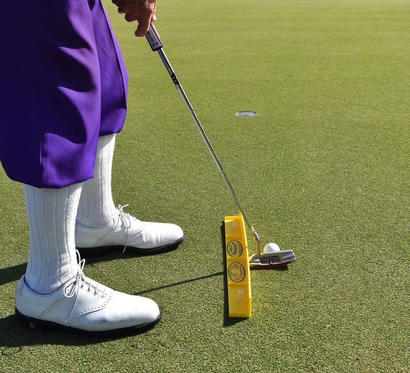 The Putting Arc - T3 Model - Golf Training Aid Used to Perfect Your Putting and Reduce Your Score! - Practice and Master Your Putting Fundamentals! - Golden Yellow