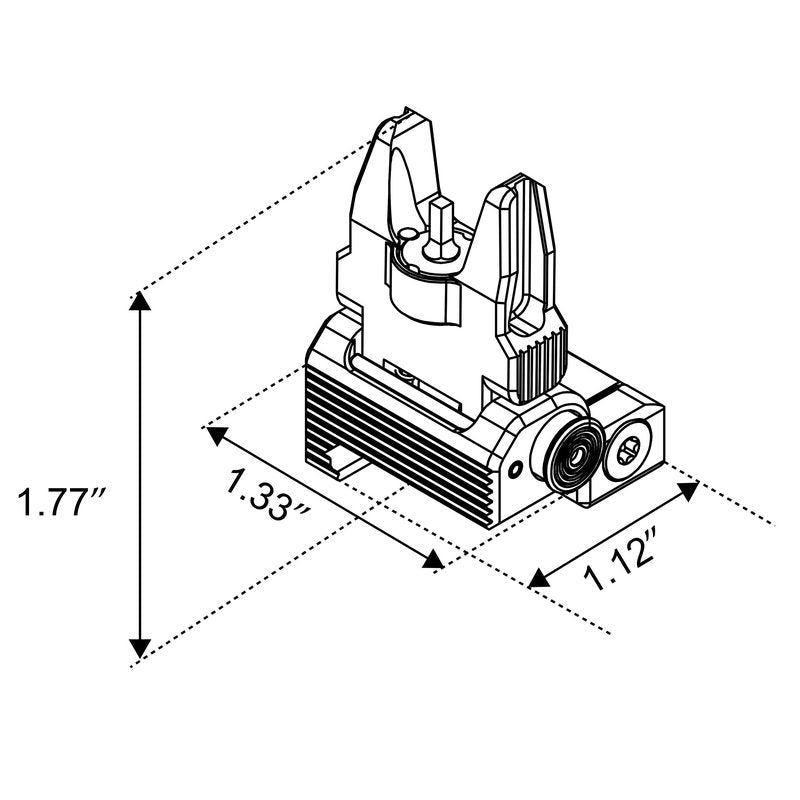 UTG ACCU-SYNC Spring Loaded Flip-up Front Sight , Black