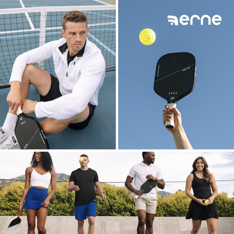 Erne Kona Carbon Pickleball Paddle – 16" Lightweight Design, Carbon Fiber Surface for Spin & Control, 15mm Polymer Core, USAPA Approved