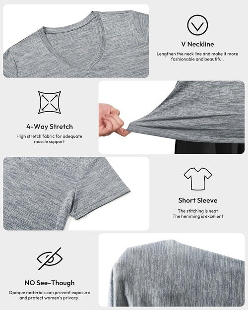 BALENNZ Women's Workout Shirts - Moisture-Wicking Quick-Dry Athletic Performance Tees