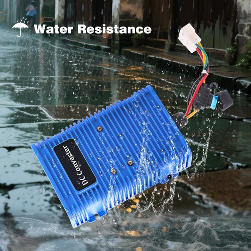 AIPSET Golf Cart Voltage Reducer Universal Compatible with Club Car EZGO Yamaha, 36V/48V Convert to 12V, 30A/350Watt Voltage Regulator