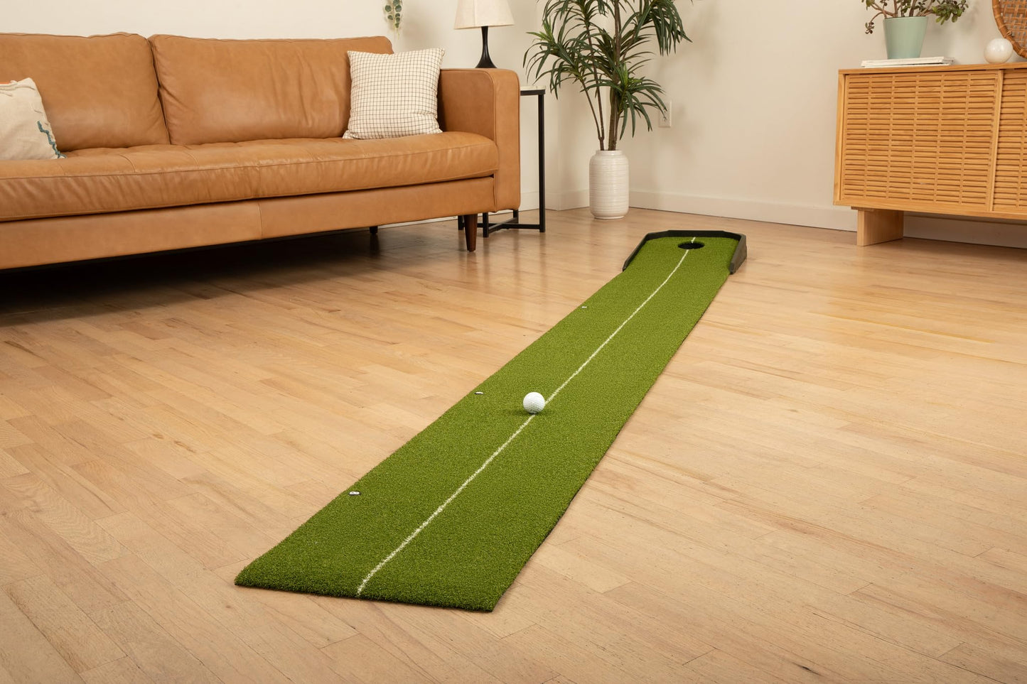 SkyTrak 9' Putting Mat with Ball Return – Indoor Golf Practice Green