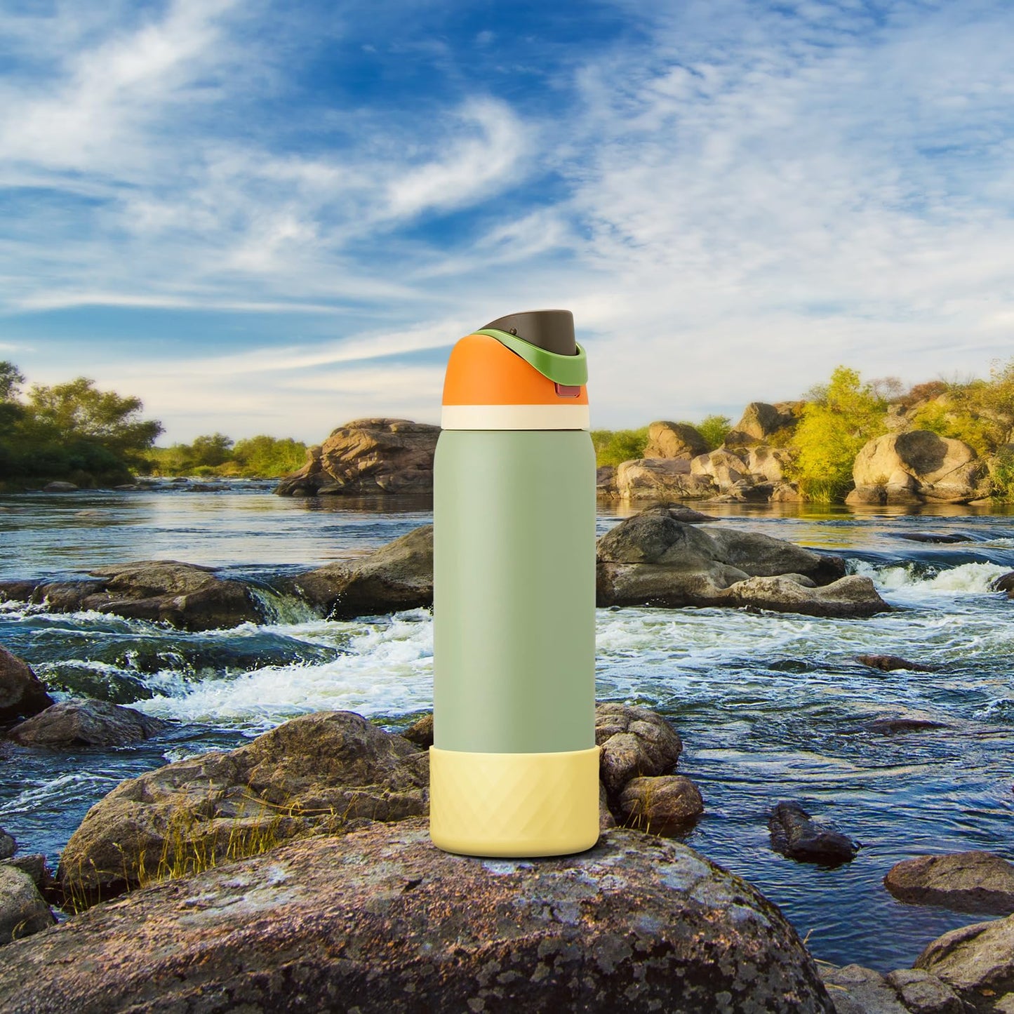 Silicone Boot for Owala Water Bottle 32 oz, Anti-Slip Protective Sleeve for FreeSip/Twist/Flip Stainless Steel Water Bottles Accessories