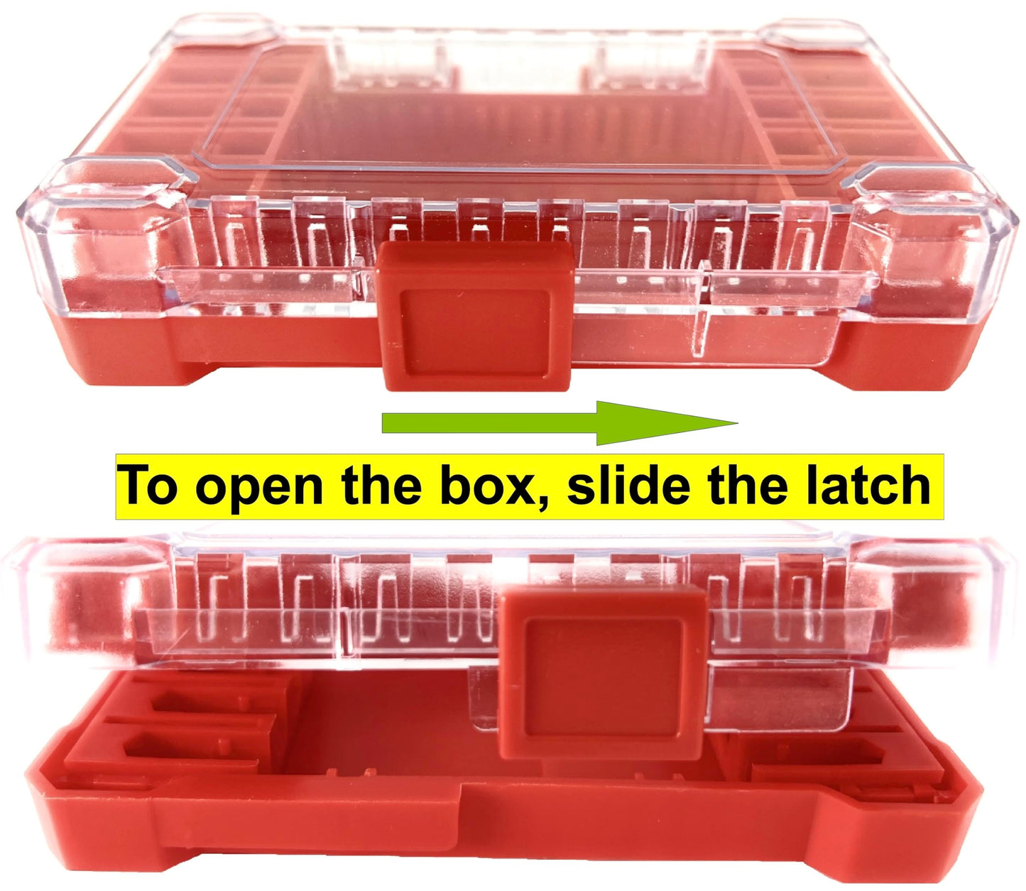 FTG USA Small Storage Container for Impact Driver Bits, Plastic Box Used as Storage Case for Countersink Drill Bit and Hex Bits