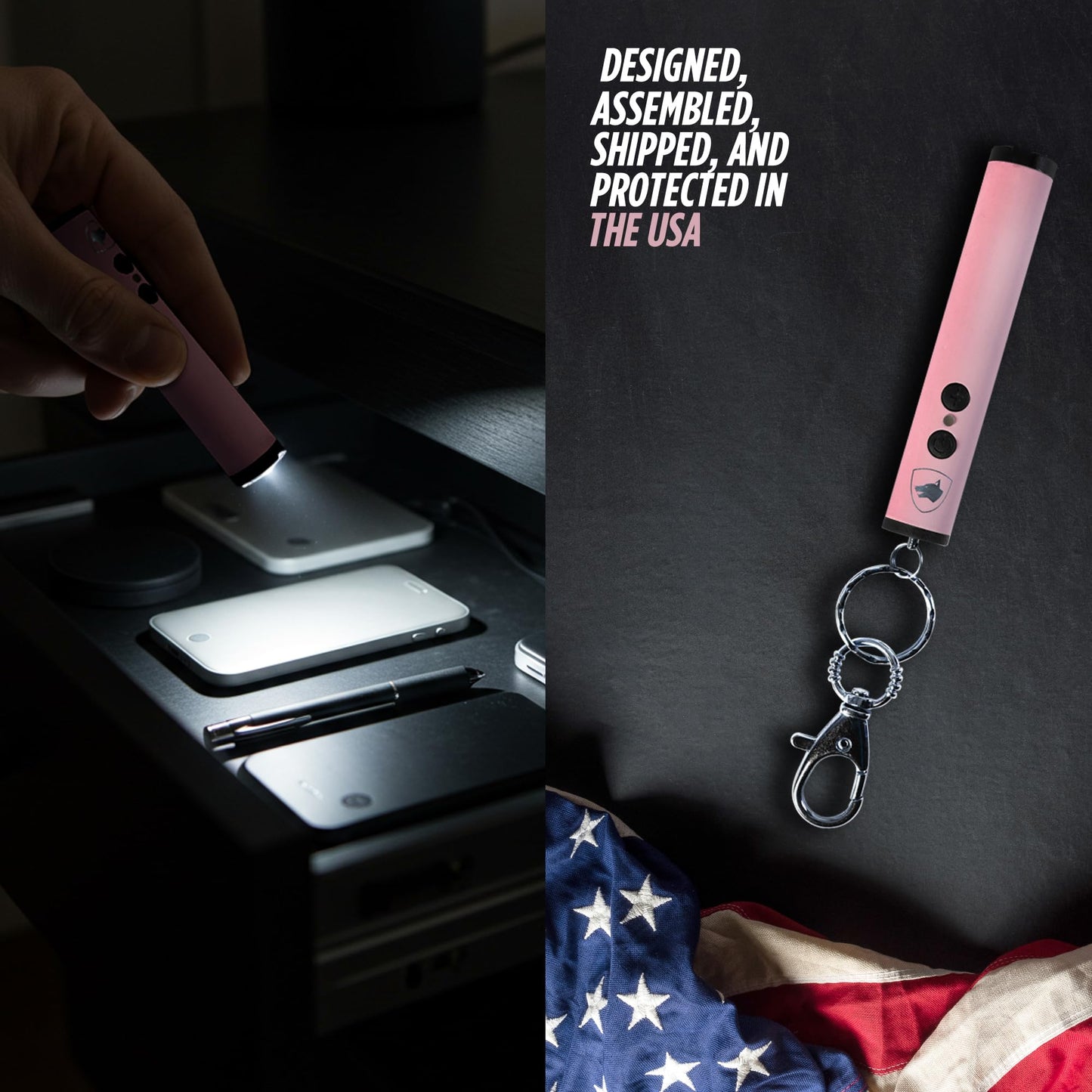 Mini Stun Gun for Self Defense, Smallest Stun Gun for Women, Keychain-Friendly, LED Flashlight, USB-C Rechargeable, Max Strength, Enlight Mini Stun Pen by Guard Dog Security