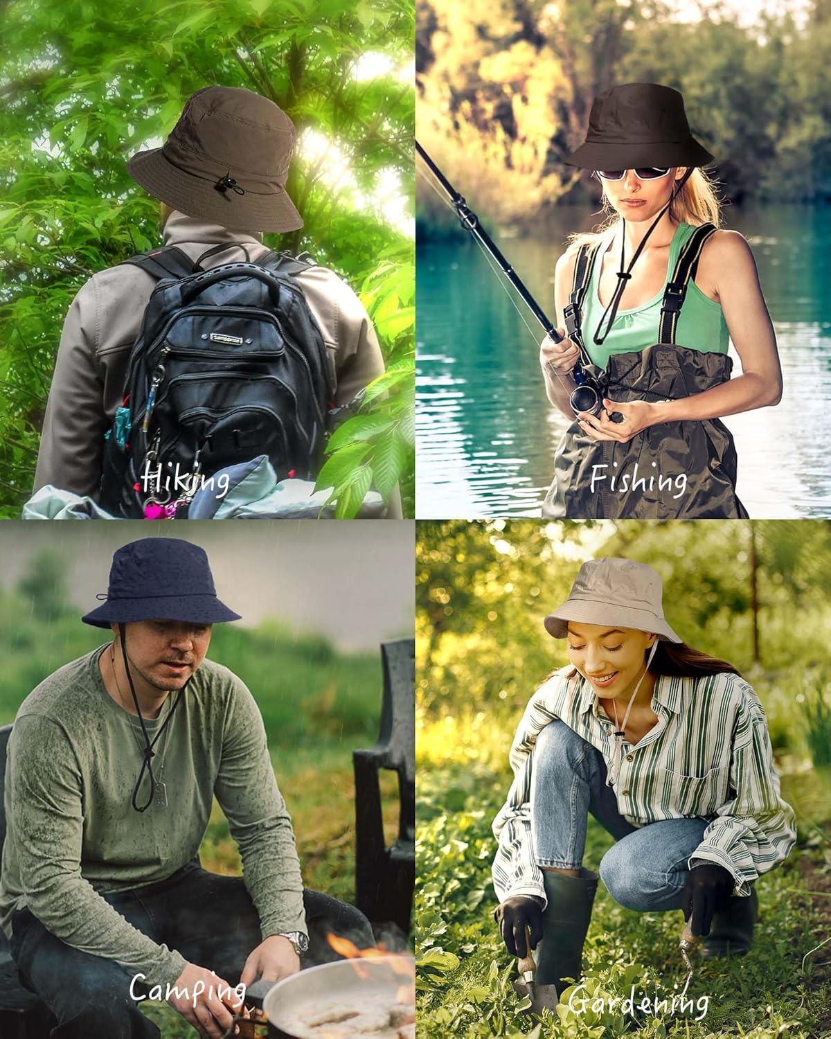 Skiennix Waterproof Bucket Hat - UV Protection Outdoor Hat for Men & Women | Packable Fishing Hat